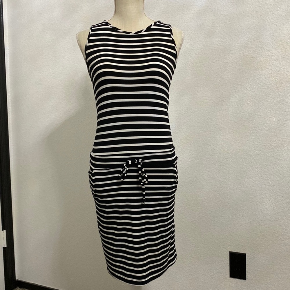 XS Black and White super comfy one piece.